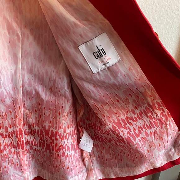 CAbi Womens Scarlet Red Blazer with Gold Accents - Picture 15 of 16